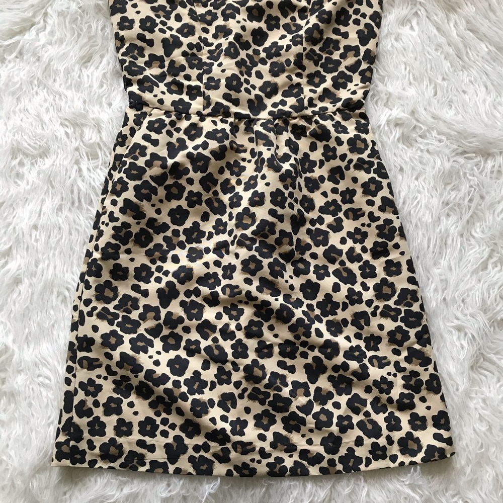 🆕BANANA REPUBLIC‎ BLACK TAN CHEETAH PRINT DRESS - Picture 3 of 5